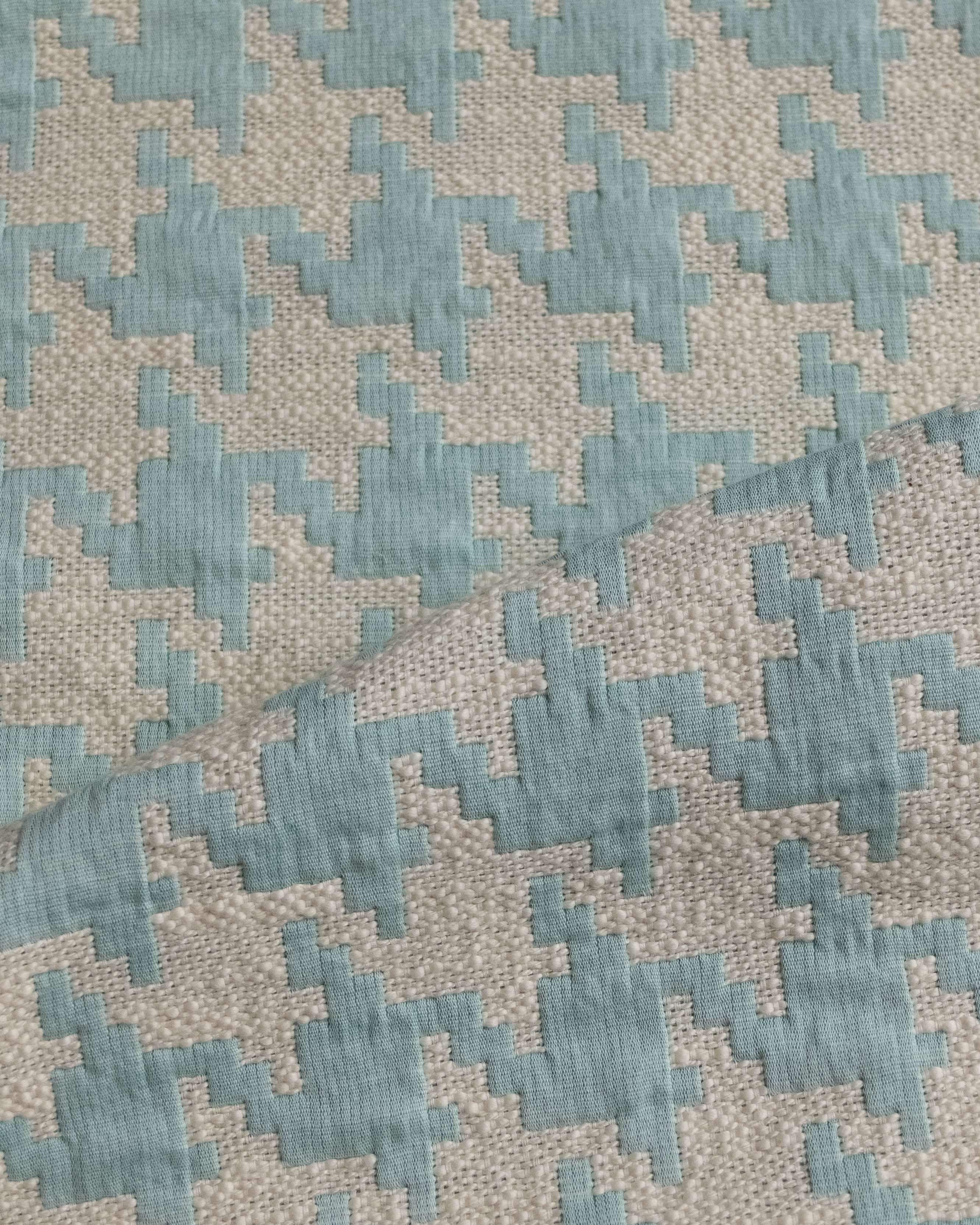 houndstooth pattern cotton boucle