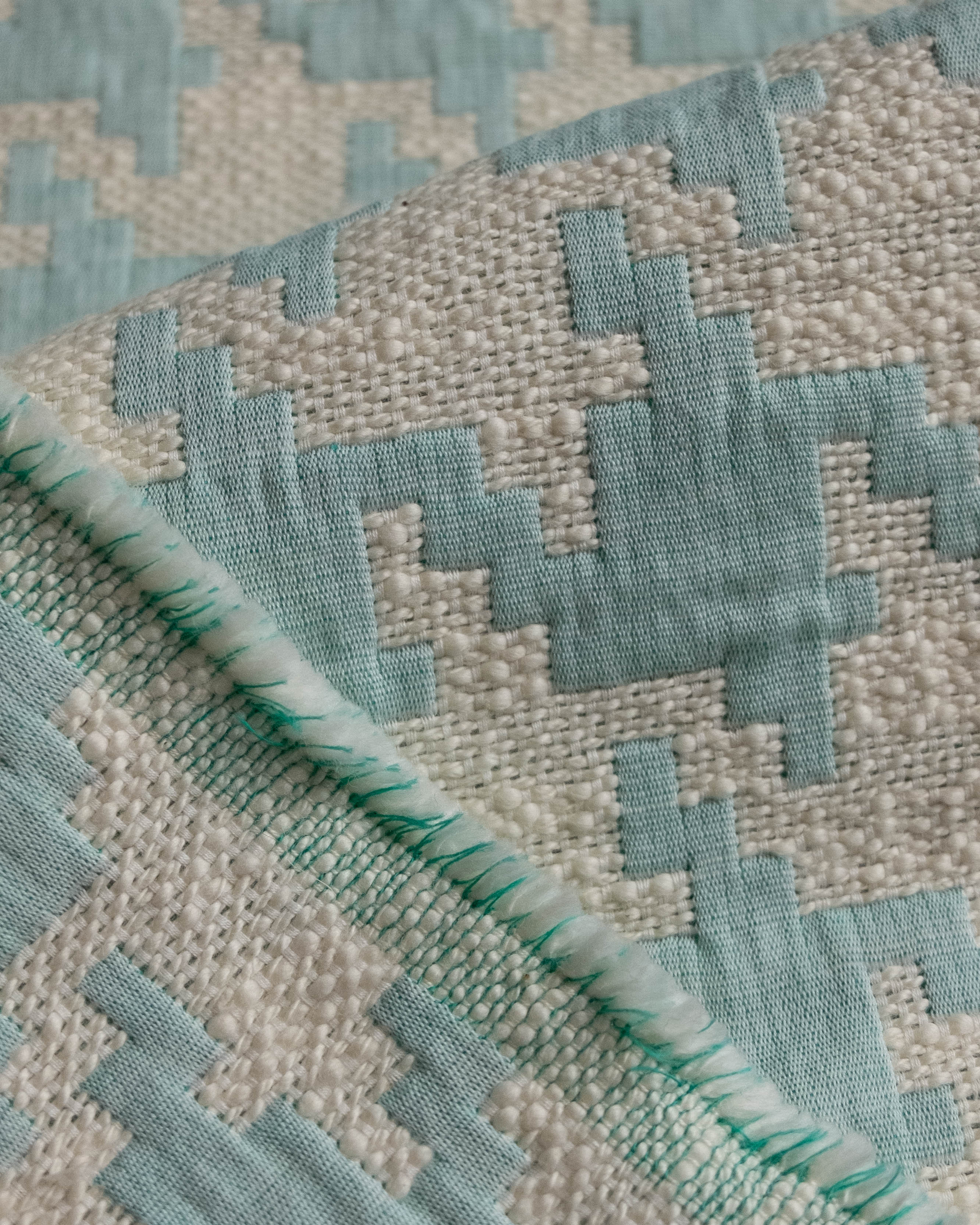 houndstooth pattern cotton boucle