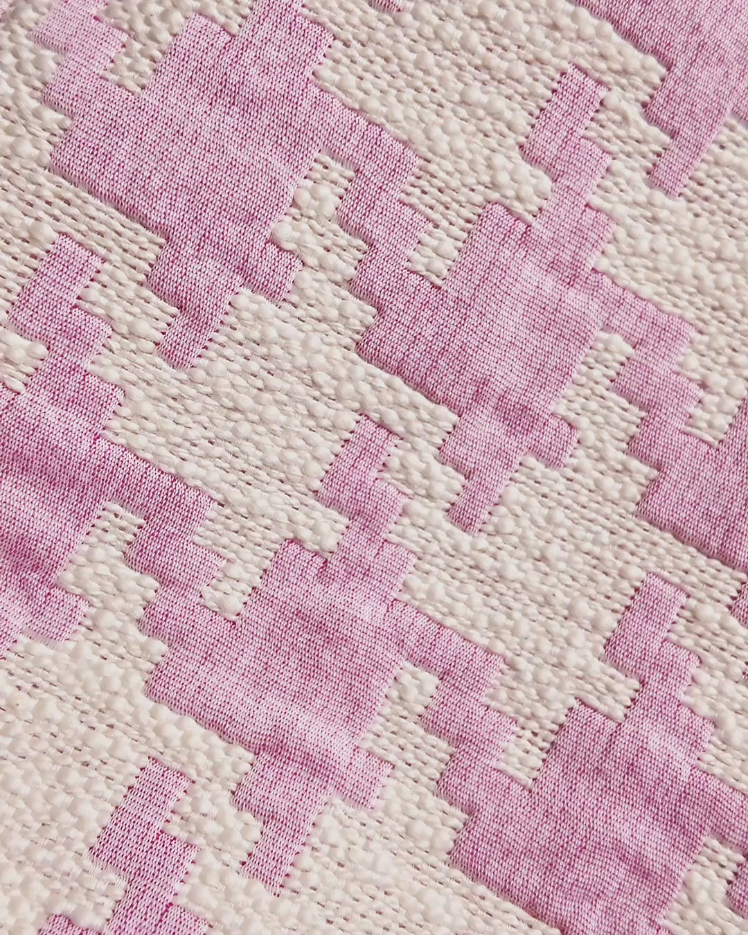 houndstooth pattern cotton boucle